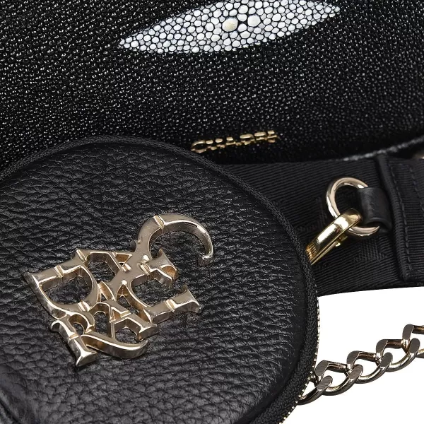 Cuadra Womens Crossbody Bag in Genuine Stingray Leather Black BOD66MACuadra Womens Crossbody Bag in Genuine Stingray Leather Black BOD66MA