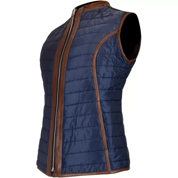 Cuadra Womens Reversible Vest in Genuine LeatherBrown