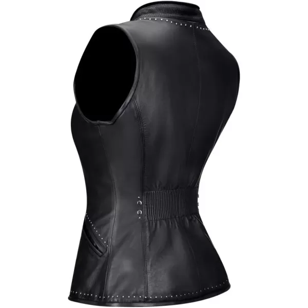 Cuadra Womens Reversible Vest in Ovine Leather with Textile Inner SideBlack