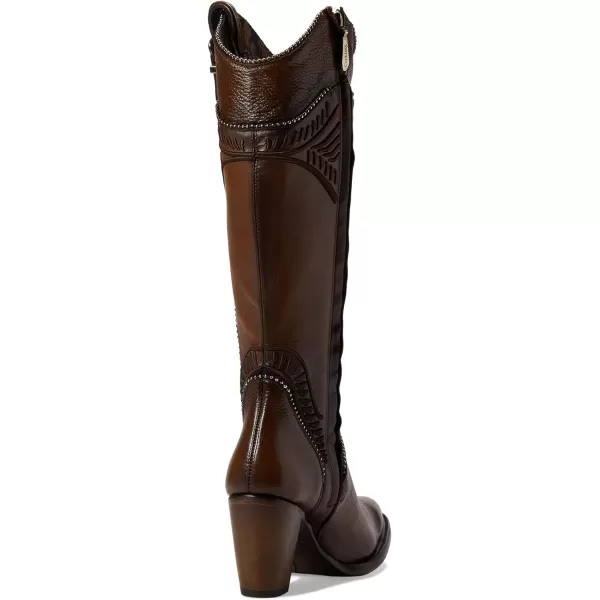 Cuadra Womens Tall Boot in Bovine Leather with Zipper BrownBrown