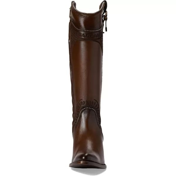 Cuadra Womens Tall Boot in Bovine Leather with Zipper BrownBrown