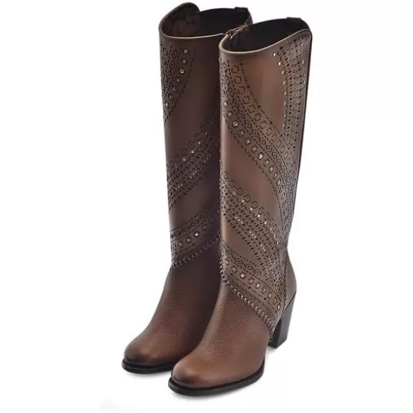 Cuadra Womens Tall Boot in Genuine Leather Brown 3W21RSCuadra Womens Tall Boot in Genuine Leather Brown 3W21RS