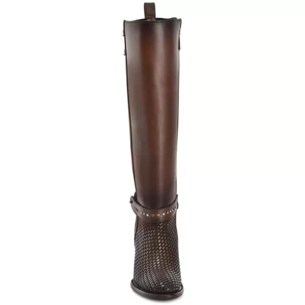 Cuadra Womens Tall Boot in Genuine Leather Brown 4V03RSHoney