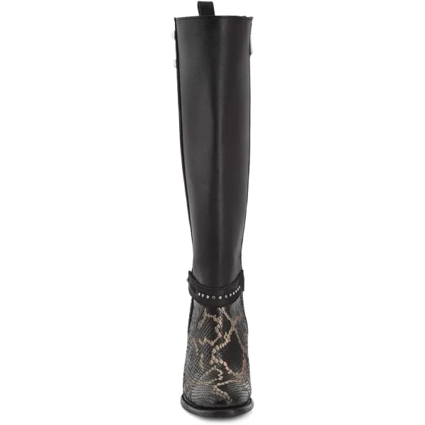 Cuadra Womens Tall Boot in Python Leather Black 4V01PHCuadra Womens Tall Boot in Python Leather Black 4V01PH