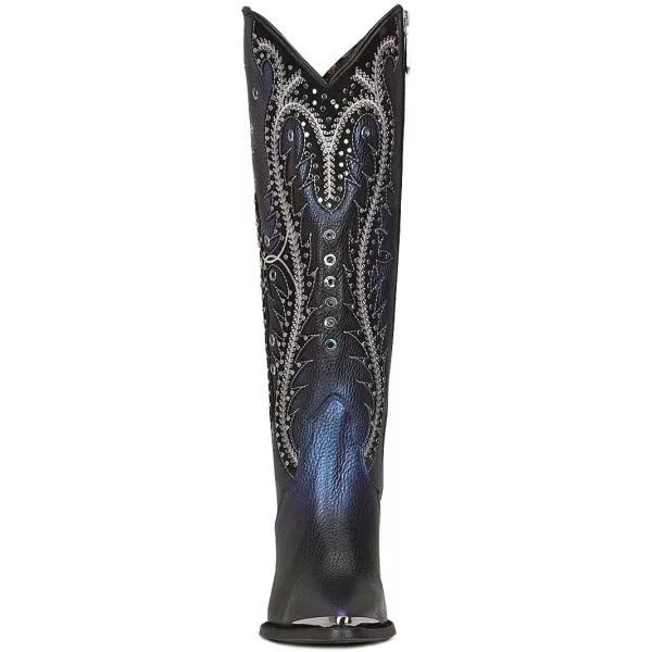 Cuadra Womens Tall Western Boot in Genuine Leather Blue 4I09RSBlack