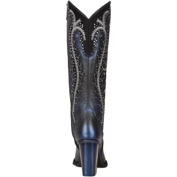 Cuadra Womens Tall Western Boot in Genuine Leather Blue 4I09RSBlack