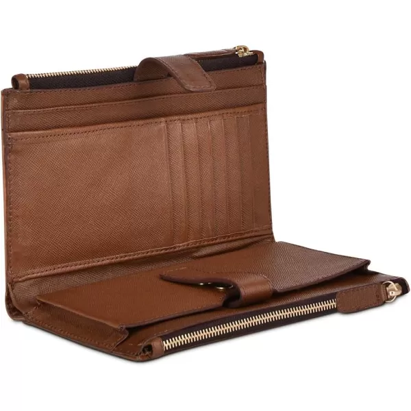 Cuadra Womens Wallet in Genuine Leather Brown with ZipperBrown