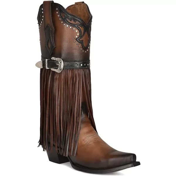 Cuadra Womens boot in genuine bovine leather with embroidery 1GAXRSBrown