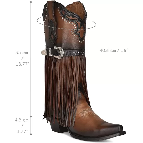 Cuadra Womens boot in genuine bovine leather with embroidery 1GAXRSBrown