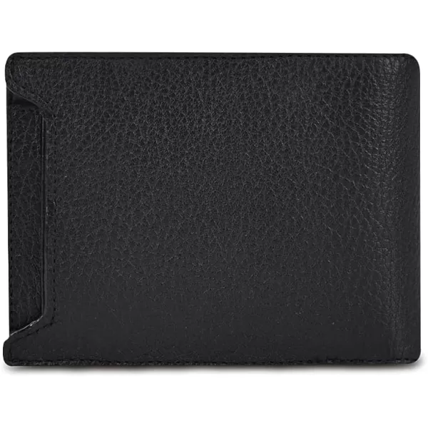 Cuadra mens bifold wallet in genuine leather black B3038RSBlack