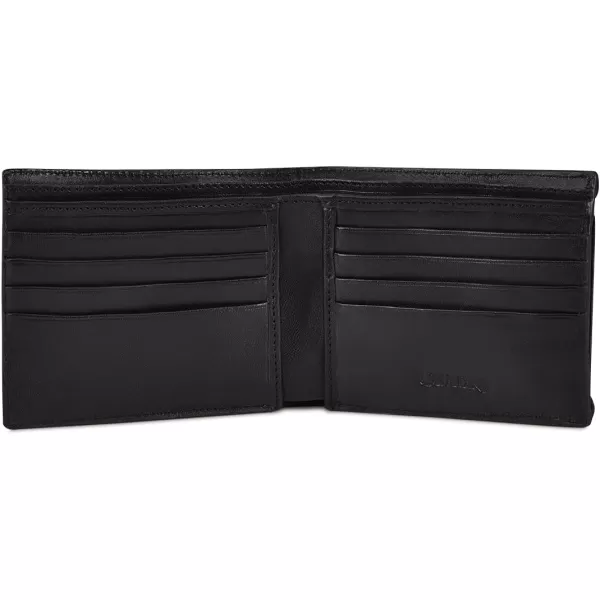 Cuadra mens bifold wallet in genuine leather black B3038RSBlack