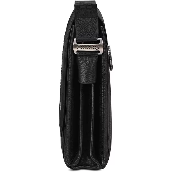Cuadra mens messenger bag in genuine stingray leather blackBlack
