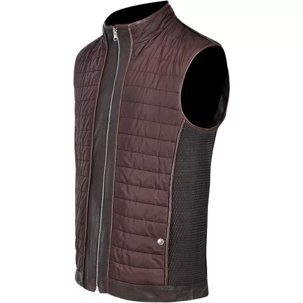 Cuadra mens reversible vest in genuine leather blackBlack