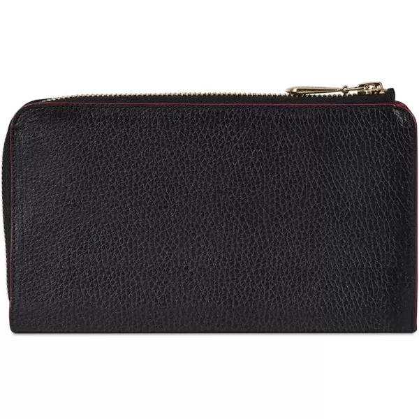 Cuadra womens wallet in genuine leather with zipper black BD222RSBlack