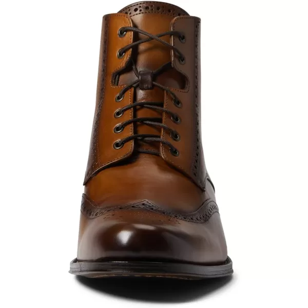 FRANCO CUADRA Mens Boot in Bovine Leather with Zipper and LacesBrown