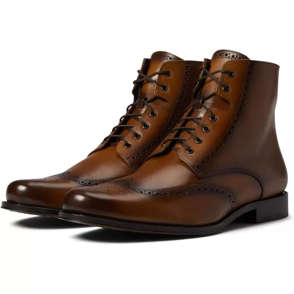 FRANCO CUADRA Mens Boot in Bovine Leather with Zipper and LacesBrown