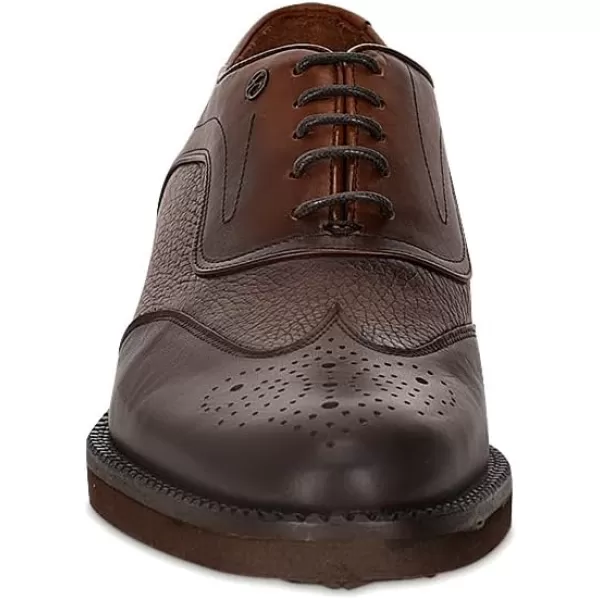 FRANCO CUADRA Mens Derby Shoes in Genuine Deer Leather BrownBrown