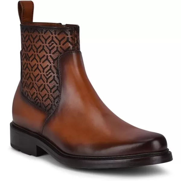 FRANCO CUADRA Mens Dress Booties in Genuine Leather BrownHoney