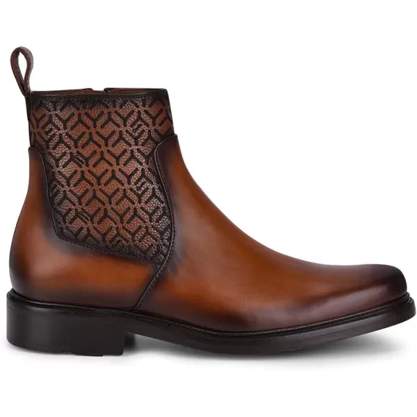 FRANCO CUADRA Mens Dress Booties in Genuine Leather BrownHoney