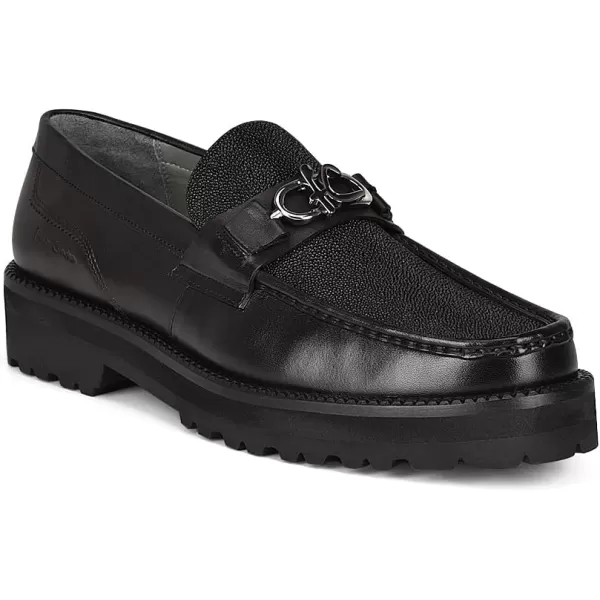 FRANCO CUADRA Mens Moccasin in Genuine Stingray LeatherBlack