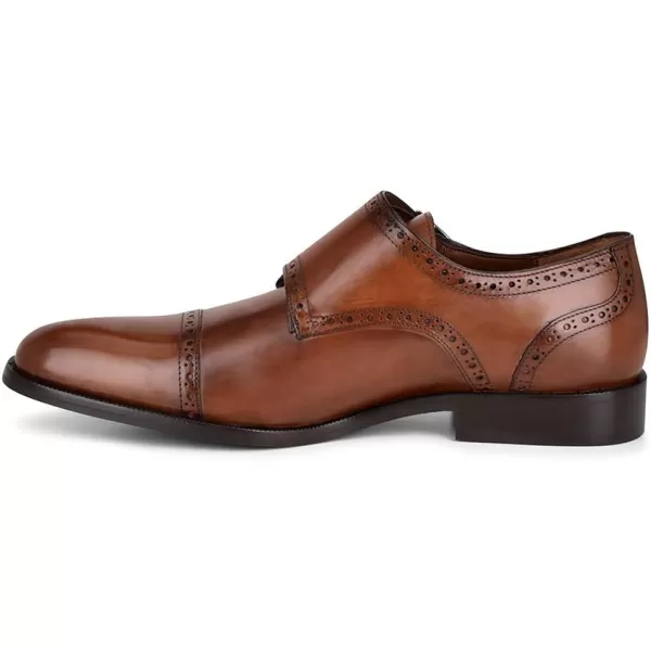 FRANCO CUADRA Mens Monkstrap Shoes in Genuine LeatherBrown