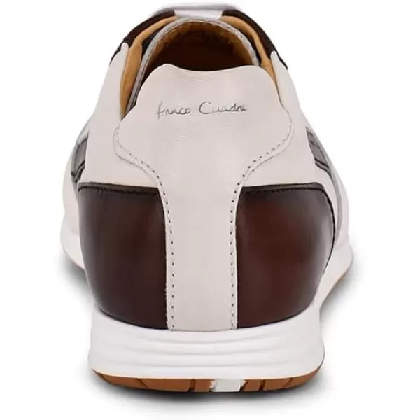 FRANCO CUADRA Mens Sneakers with Laces in Bovine LeatherWhite