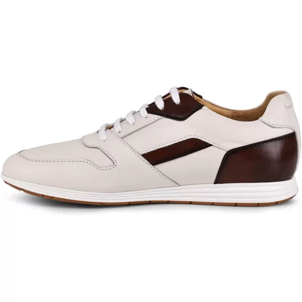 FRANCO CUADRA Mens Sneakers with Laces in Bovine LeatherWhite