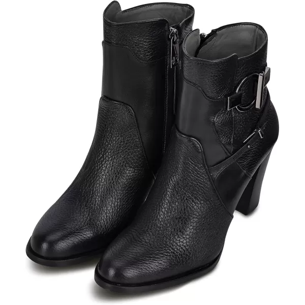 FRANCO CUADRA Womens Bootie in Genuine Deer LeatherBlack