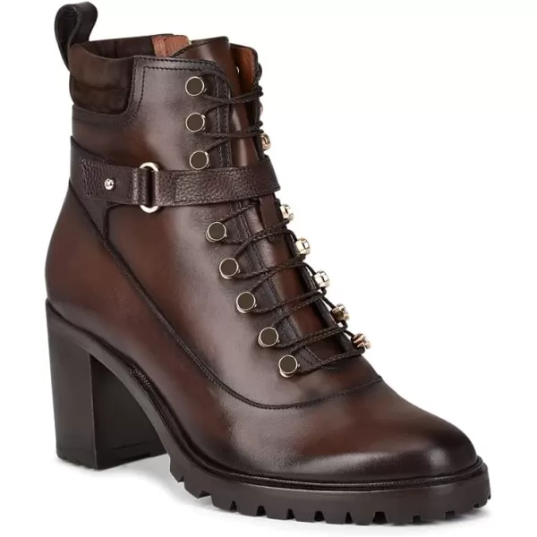 FRANCO CUADRA Womens Bootie in Genuine Leather with LacesBrown