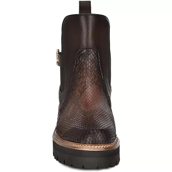 FRANCO CUADRA Womens Bootie in Genuine Python Leather BrownFRANCO CUADRA Womens Bootie in Genuine Python Leather Brown