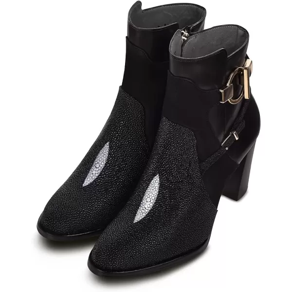 FRANCO CUADRA Womens Bootie in Genuine Stingray LeatherBlack