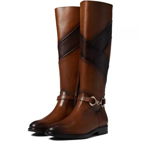 FRANCO CUADRA Womens Riding Boot in Genuine Leather BrownBrown