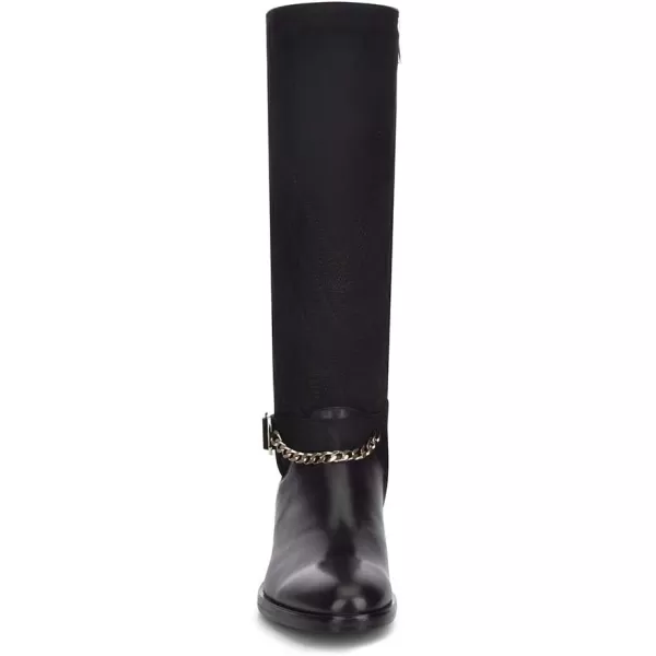 FRANCO CUADRA Womens Riding Boot in Genuine Leather with Suede BlackBlack