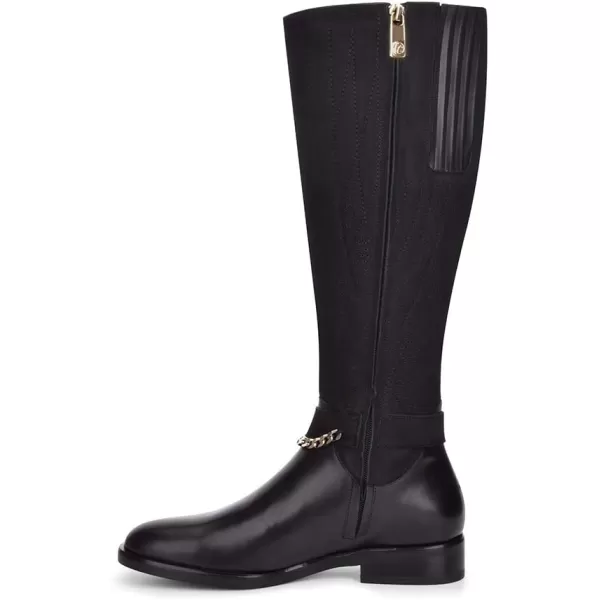 FRANCO CUADRA Womens Riding Boot in Genuine Leather with Suede BlackBlack