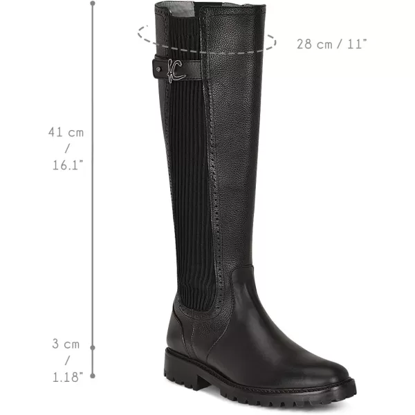 FRANCO CUADRA Womens Tall Riding Boot in Genuine Leather BlackBlack