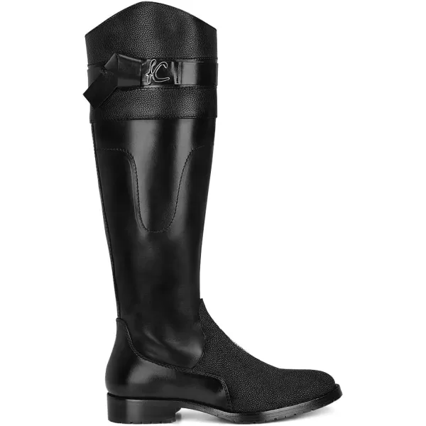 FRANCO CUADRA Womens Tall Riding Boot in Genuine Stingray Leather BlackBlack