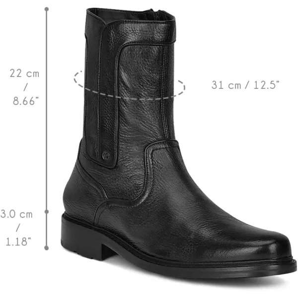 Franco Cuadra Mens Boot in Genuine Deer Leather BlackBlack