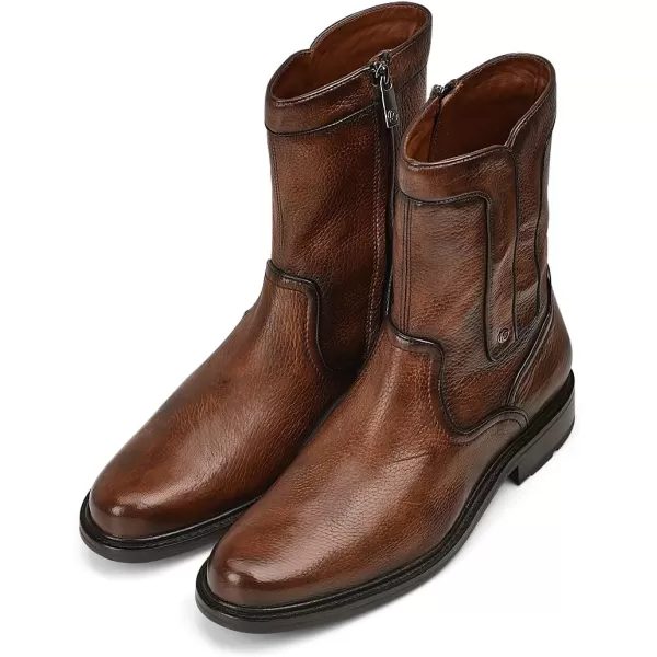 Franco Cuadra Mens Boot in Genuine Deer Leather BlackHoney