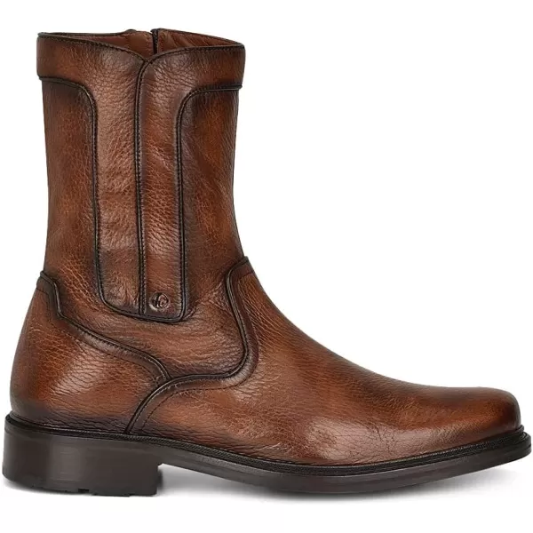 Franco Cuadra Mens Boot in Genuine Deer Leather BlackHoney