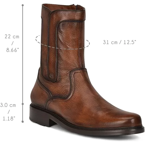 Franco Cuadra Mens Boot in Genuine Deer Leather BlackHoney