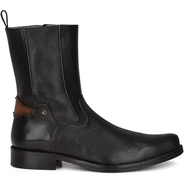 Franco Cuadra Mens Dress Boots in Genuine Deer Leather BlackBlack