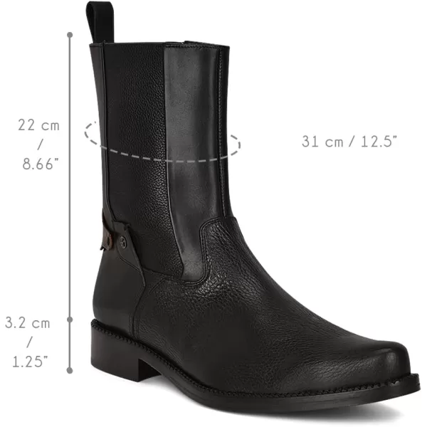 Franco Cuadra Mens Dress Boots in Genuine Deer Leather BlackBlack