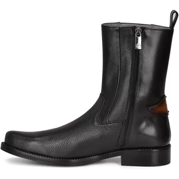 Franco Cuadra Mens Dress Boots in Genuine Deer Leather BlackBlack