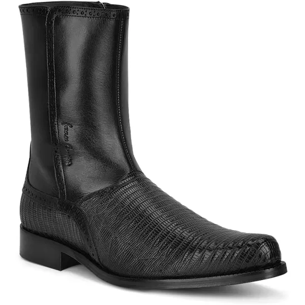 Franco Cuadra Mens Dress Boots in Genuine Lizard Leather BlackBlack