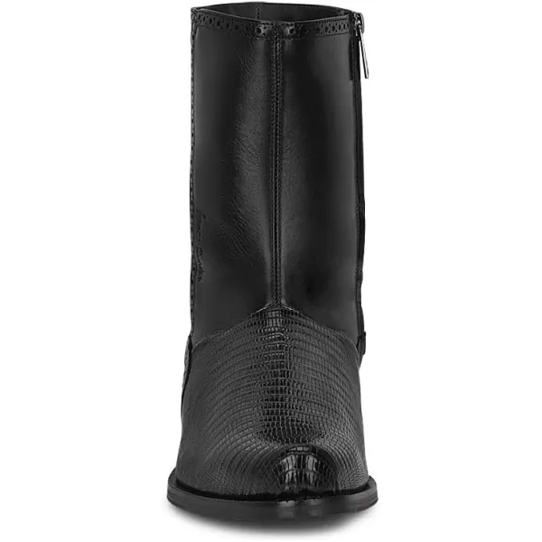 Franco Cuadra Mens Dress Boots in Genuine Lizard Leather BlackBlack