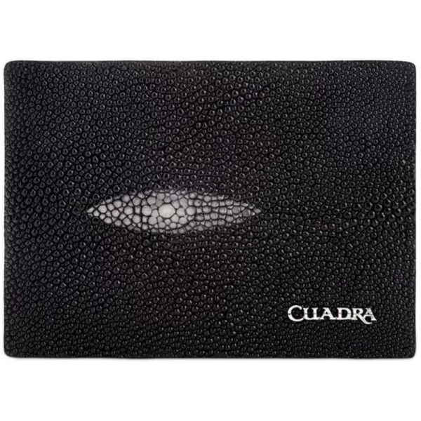 Cuadra Black Stingray Leather Bifold Wallet B2910MACuadra Black Stingray Leather Bifold Wallet B2910MA