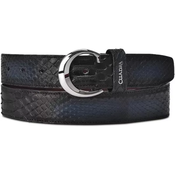 Cuadra Mens Belt with Genuine Python Leather Blue CS381PHCuadra Mens Belt with Genuine Python Leather Blue CS381PH