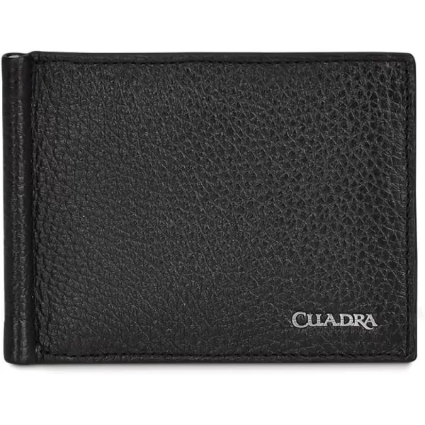 Cuadra Mens Bifold Wallet in Genuine Deer Black B3042VEBlack