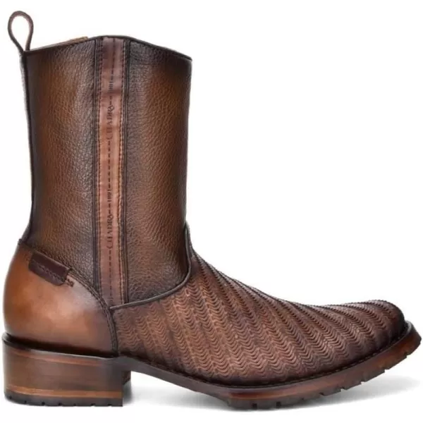 Cuadra Mens Boot in Bovine Leather with ZipperBrown