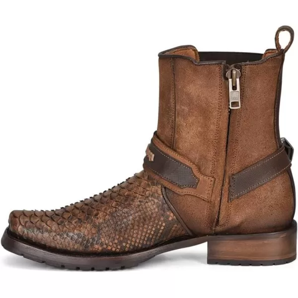 Cuadra Mens Bootie in Genuine Python Leather Brown 1J2LPHBrown